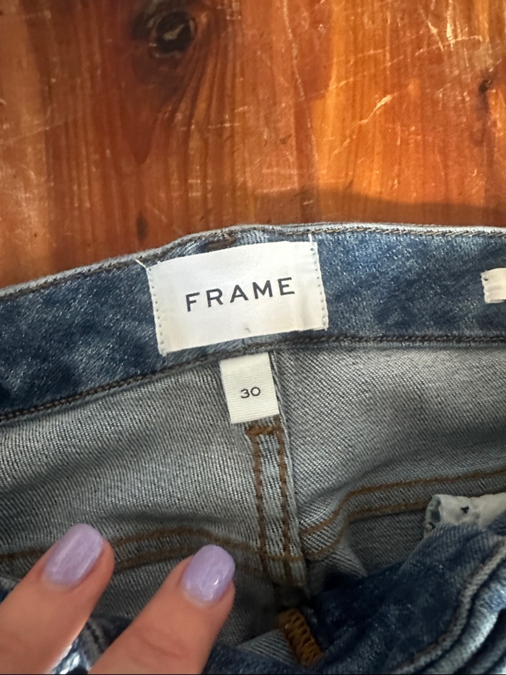 Frame Denim Dark Blue Le Crop Mini Boot Jeans size 30 - Picture 2 of 4